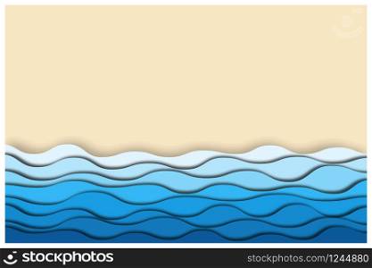 summer beach vacation sea ocean background vector illustration