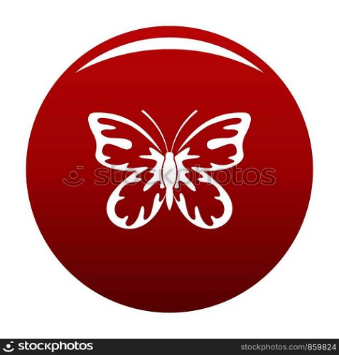 Summer butterfly icon. Simple illustration of summer butterfly vector icon for any design red. Summer butterfly icon vector red
