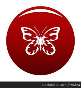 Summer butterfly icon. Simple illustration of summer butterfly vector icon for any design red. Summer butterfly icon vector red