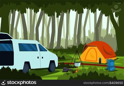 Summer C&Tent Outdoor Jungle Nature Adventure Holiday