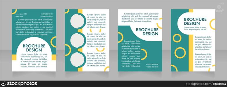 Summer camp advertisement blank brochure layout design. Vertical poster template set with empty copy space for text. Premade corporate reports collection. Editable flyer paper pages. Summer camp advertisement blank brochure layout design