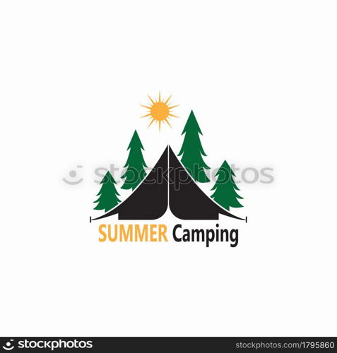 Summer camp icon and symbol vector template