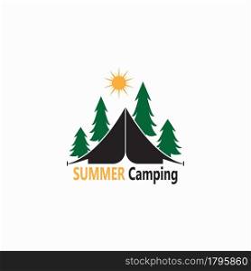 Summer camp icon and symbol vector template