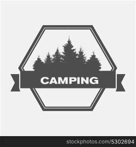 Summer Camp. Image of Nature. Tree Silhouette. Vector Illustration EPS10. Summer Camp. Image of Nature. Tree Silhouette. Vector Illustrati