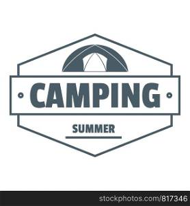 Summer camping logo. Vintage illustration of summer camping vector logo for web. Summer camping logo, vintage style
