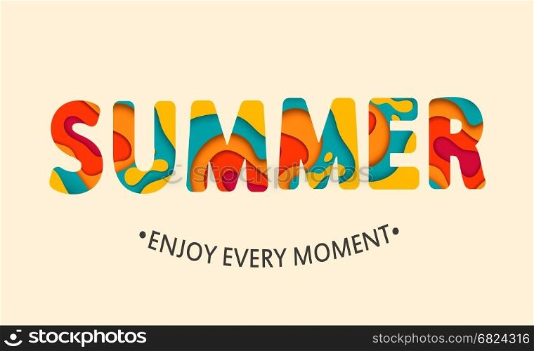 Summer card Enjoy every moment.. Summer card Enjoy every moment. Vector illustration.