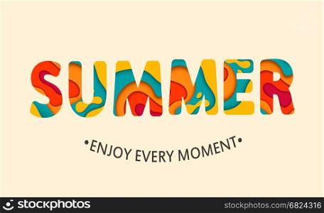 Summer card Enjoy every moment.. Summer card Enjoy every moment. Vector illustration.