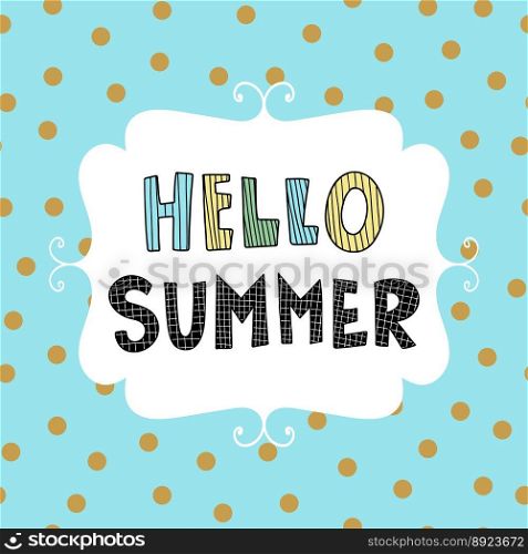 Summer card vector image