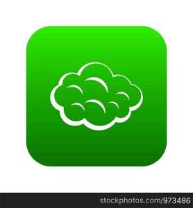 Summer cloud icon digital green for any design isolated on white vector illustration. Summer cloud icon digital green
