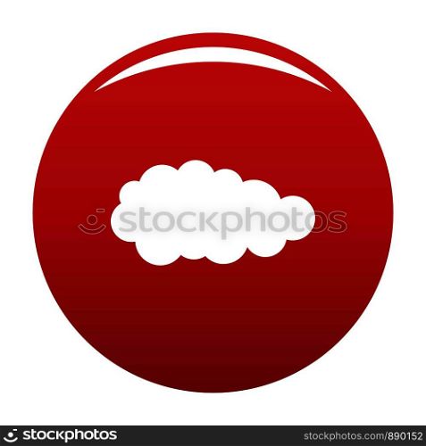 Summer cloud icon. Simple illustration of summer cloud vector icon for any design red. Summer cloud icon vector red