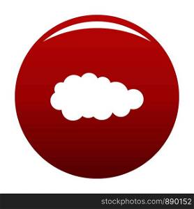 Summer cloud icon. Simple illustration of summer cloud vector icon for any design red. Summer cloud icon vector red