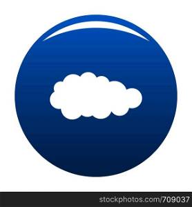 Summer cloud icon vector blue circle isolated on white background . Summer cloud icon blue vector