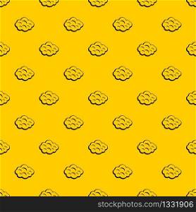 Summer cloud pattern seamless vector repeat geometric yellow for any design. Summer cloud pattern vector