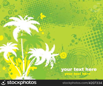 summer floral background vector illustration