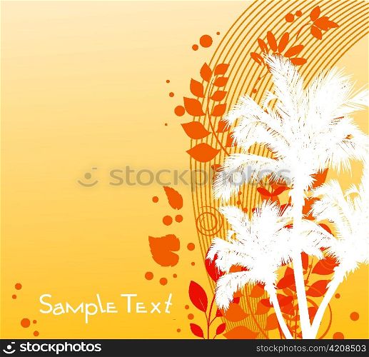 summer floral background vector illustration