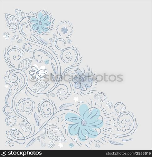 Summer floral design vector background