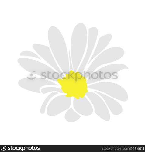 Summer flower daisy for invite.Summer plant daisy, chamomile. Vector elements for background, logo, tattoo. Daisy floral silhouette elements hand drawn botanical icon, summer meadow flower