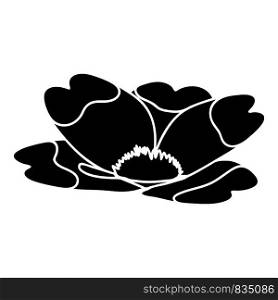 Summer flower icon. Simple illustration of summer flower vector icon for web. Summer flower icon, simple black style