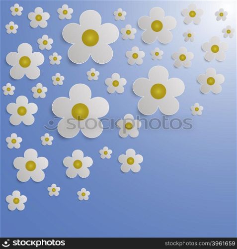 Summer Flower Paper Background. Summer Flower Paper Background. Romantic Floral Pattern
