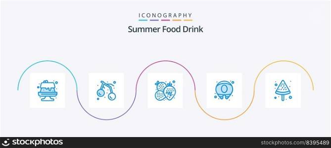 Summer Food Drink Blue 5 Icon Pack Including . food. food. pizza. food