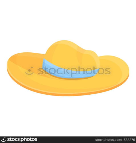 Summer hat icon. Cartoon of summer hat vector icon for web design isolated on white background. Summer hat icon, cartoon style