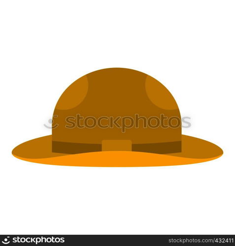 Summer hat icon flat isolated on white background vector illustration. Summer hat icon isolated