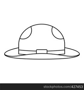 Summer hat icon. Outline illustration of summer hat vector icon for web. Summer hat icon, outline style