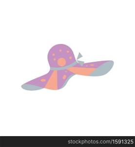 Summer Hat Woman Clipart Vector Design Isolated