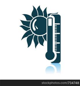 Summer Heat Icon. Shadow Reflection Design. Vector Illustration.