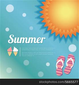 Summer holiday card, vector