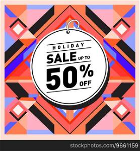Summer holiday sale memphis style web banner Vector Image