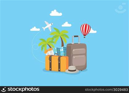 summer holiday vacation travel. summer holiday vacation travel vector