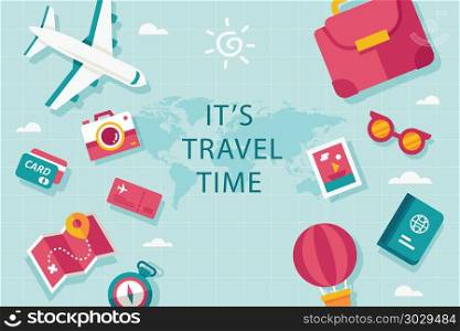 summer holiday vacation travel. summer holiday vacation travel vector
