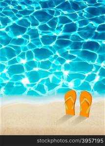 Summer holidays background with beautiful sea water. Vector.