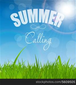 Summer Holidays Poster Vector Illustration