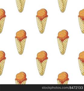 Summer. Ice cream seamless pattern. A wonderful bright pattern with a sweet cold dessert. Print for cloth design, textile. Print for cloth design, textile, fabric, wallpaper