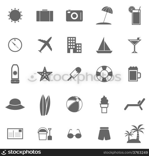 Summer icons on white background, stock vector