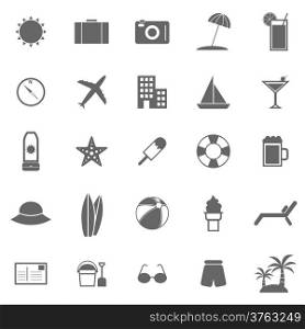 Summer icons on white background, stock vector