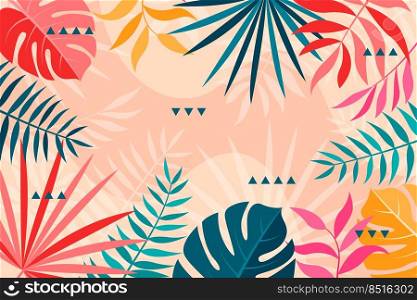 summer leaves theme background