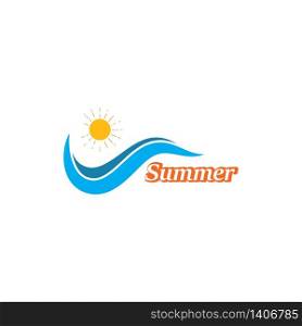 summer logo icon vector illustration design