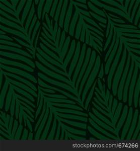 Summer nature jungle seamless print. Exotic plant. Tropical pattern, palm leaves seamless vector floral background.. Summer nature jungle print. Exotic plant. Tropical pattern,