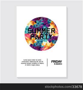 summer night beach party poster flyer template