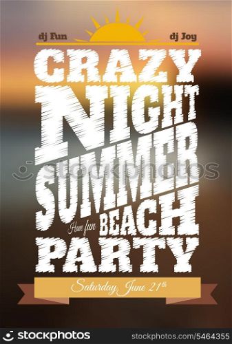 Summer night party poster