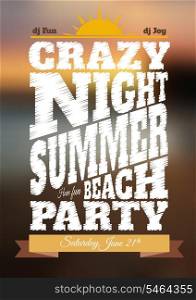 Summer night party poster