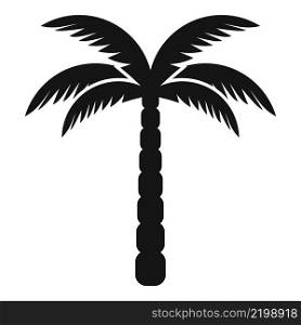 Summer palm icon simple vector. Coconut tree. Leaf plant. Summer palm icon simple vector. Coconut tree