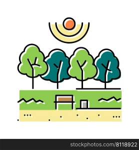 summer park color icon vector. summer park sign. isolated symbol illustration. summer park color icon vector illustration