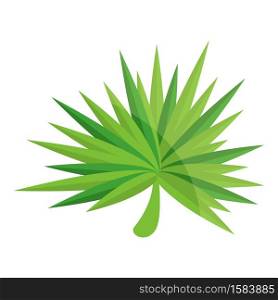 Summer party tropical leaf icon. Cartoon of summer party tropical leaf vector icon for web design isolated on white background. Summer party tropical leaf icon, cartoon style