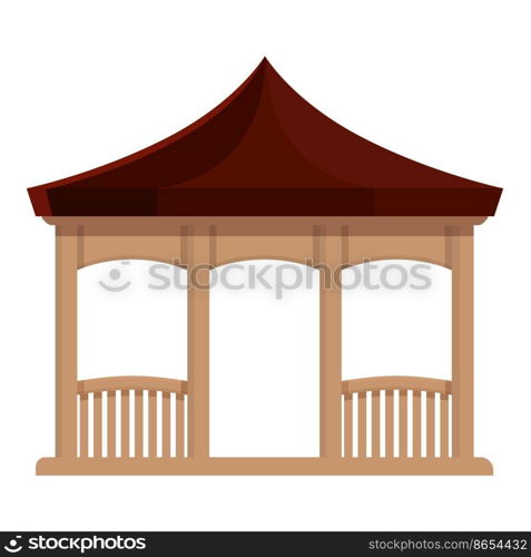 Summer pergola icon cartoon vector. Wedding house. Home garden. Summer pergola icon cartoon vector. Wedding house