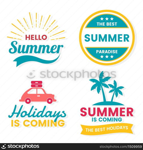 Summer Retro Vector Logo for banner, poster, flyer