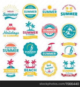 Summer Retro Vector Logo for banner, poster, flyer